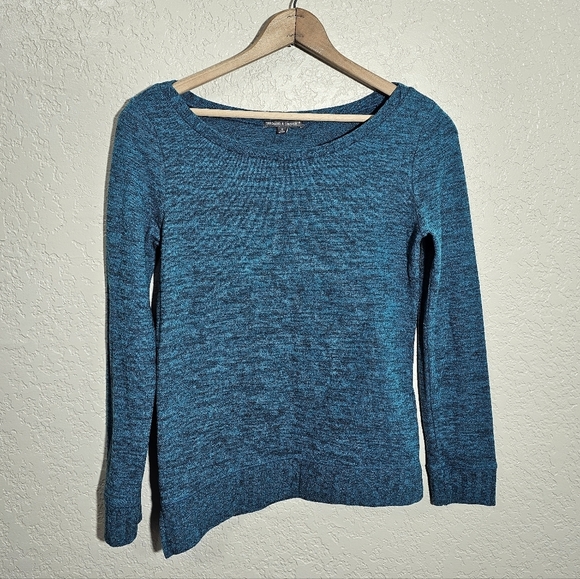 Threads 4 Thought Marled Blue Recycled Polyster Sweater - Picture 1 of 4